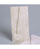 Invitación de boda tronco y hojas
