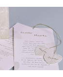 Invitación de boda tronco y hojas