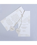Invitación de boda tronco y hojas