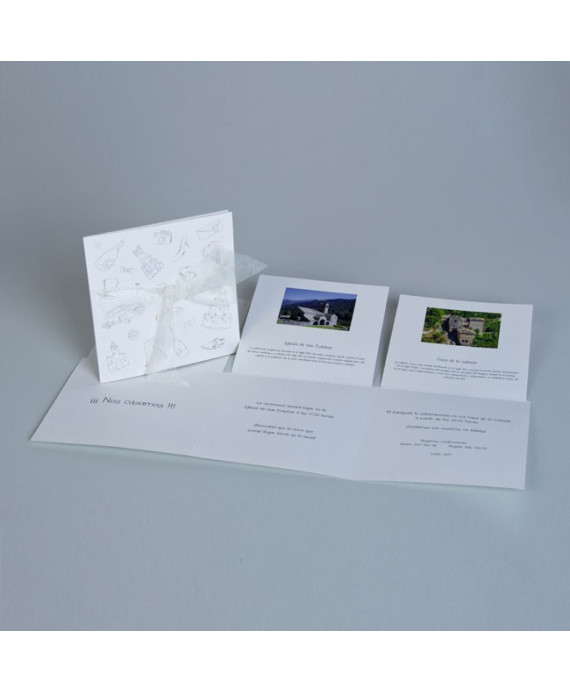 Invitación de boda dibujos lapiz