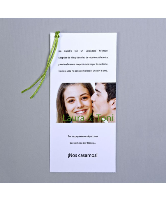 Invitación de boda foto portada