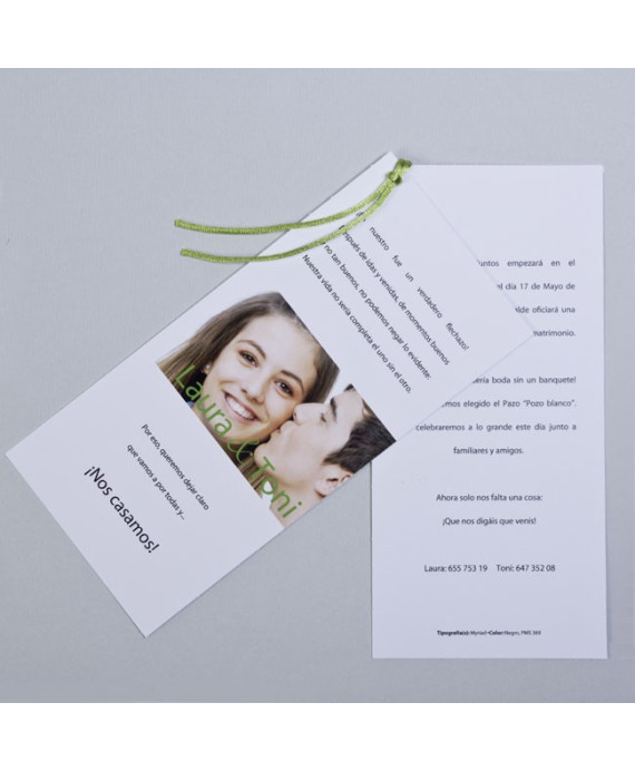Invitación de boda foto portada