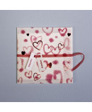 Invitación de boda corazones rojos