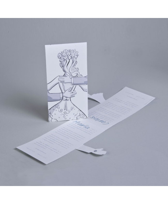 Invitación de boda novia y novio