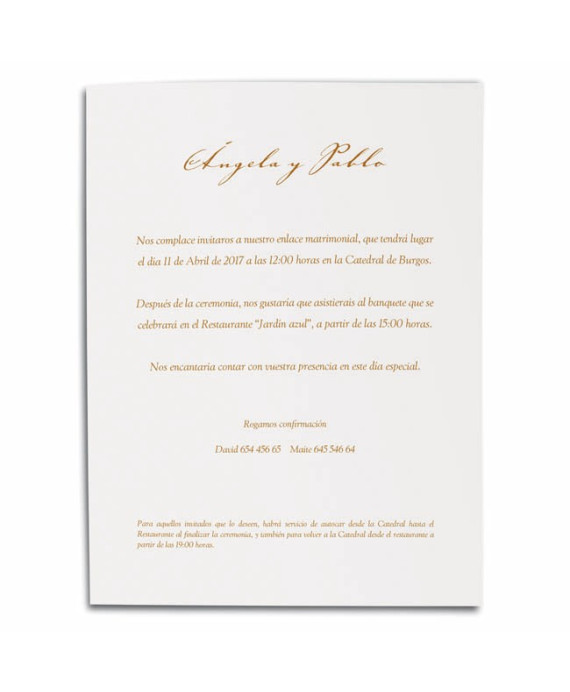 Invitación de boda Naturel