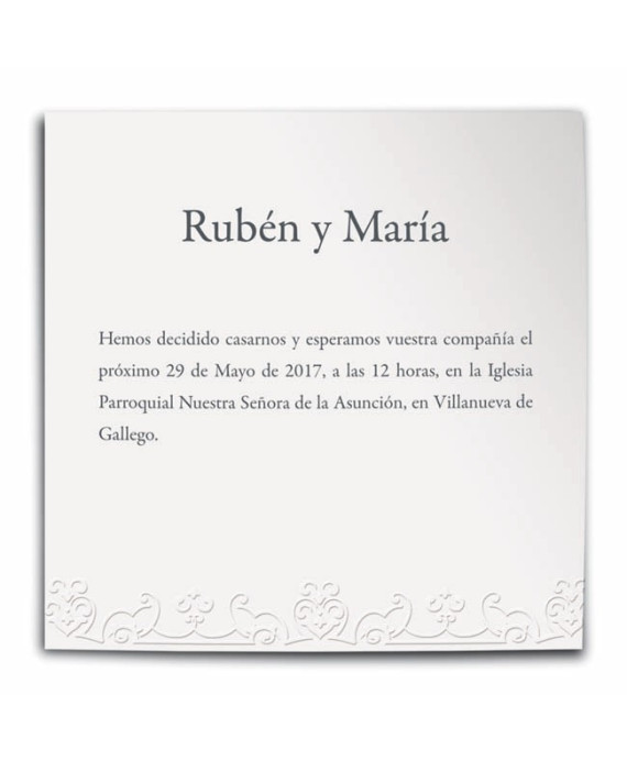 Invitación de boda Soho