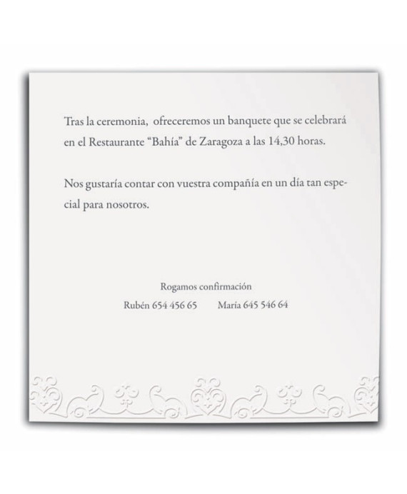 Invitación de boda Soho