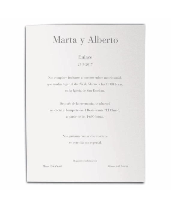 Invitación de boda Zen