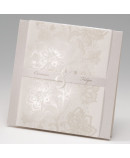 Invitación de boda tribal blanco