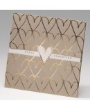 Invitación de boda corazones mosaico