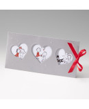 Invitación de boda corazones comic
