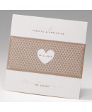 Invitación de boda corazón troquel craft