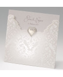 Invitación de boda tribal y corazón elegance