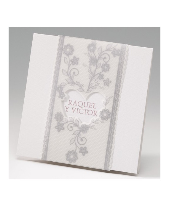 Invitación de boda ramo de flores
