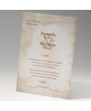 Invitación de boda pergamino renacentista