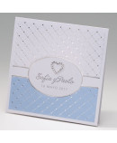 Invitación de boda corazón de diamantes