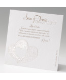 Tarjeta complemento invitción de boda corazones tribales