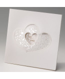 Invitación de boda corazon dentro de corazones