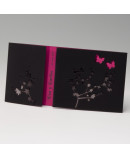 Invitación de boda portada negra mariposas