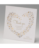 Tarjeta complemento invitción de boda corazón de corazones
