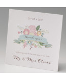 Tarjeta complemento invitción de boda corazón de flores