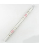 Cirio bautismal pinzado rosa en caja pvc