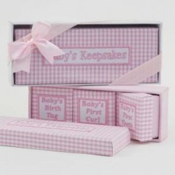 Set 4 cajas vichy rosa
